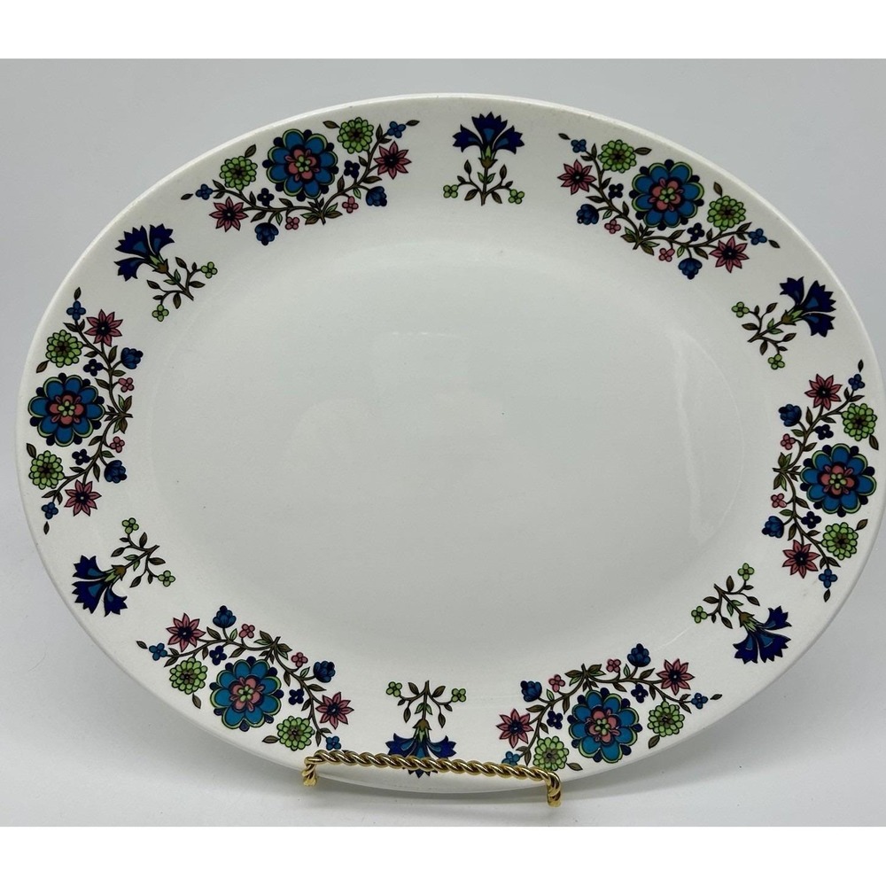 Midwinter Country Garden Platter Serving Plate By Jessie Tait Platter Floral Vtg